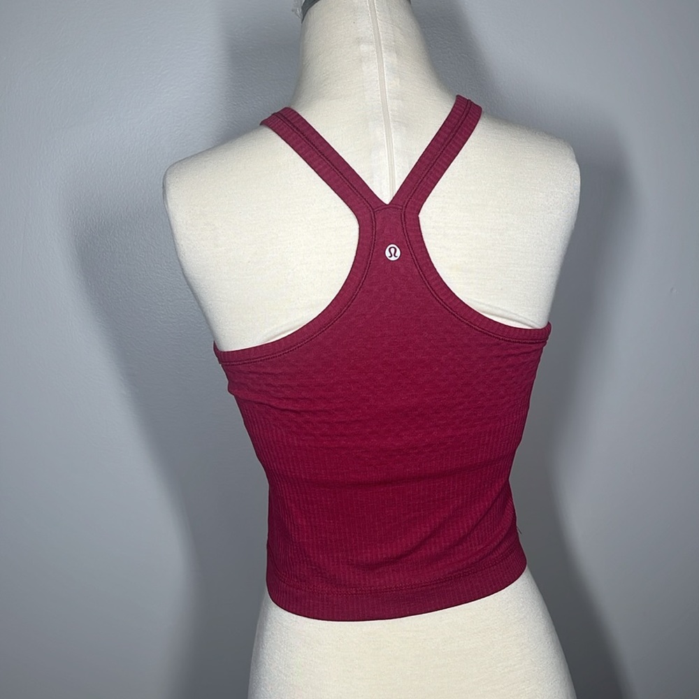 Lululemon red crop top